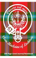 Clan MacLaine of Lochbuie 200 Page Lined Journal/Notebook