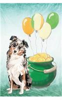 Australian Shepherd: Notebook - Happy St Patrick's Day from Awesome Dogs