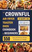 CROWNFUL 19 Quart/18L Air Fryer Toaster Oven Cookbook for Beginners