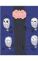 Notebook Dot-Grid: Cute Owl Cover: Notebook for Journaling, Doodling, Creative Writing, School Notes, and Capturing Ideas,120 Dot-Grid Pages, 8.5 X 11