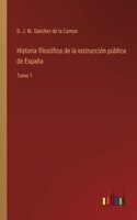 Historia filosófica de la instrucción pública de España