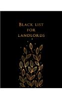 Black list for landlords
