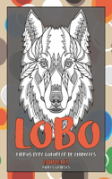 Libros para colorear de animales - Líneas gruesas - Animales - Lobo