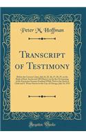 Transcript of Testimony