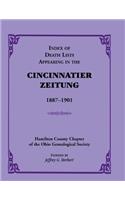 Index of Death Lists Appearing in the Cincinnatier Zeitung, 1887-1901