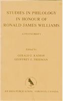 Studies in Philology in Honour of Ronald James Williams