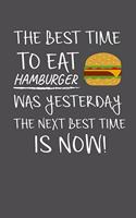 The Best Time To Eat Hamburger Was Yesterday The Next Best Time Is Now