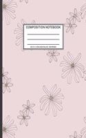 Composition Notebook: Girls' notebooks. 8.5 x 11, College Ruled, 100 pages Notebooks with sophisticated and precious cover the main theme is the gold color