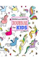 Draw and Write Journal for Kids: Cute Unicorn Matte Cover Design for Drawing, Creative Writing, Doodling, Creating Your Own Story, Illustration Book and Diary (Perfect Gift for Kids