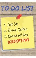 To Do List Iceskating Blank Lined Journal Notebook