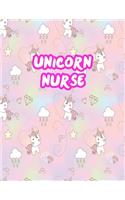 Unicorn Nurse: Cute Journal Notebook for Nursing Student and Practitioner with Large 8.5 x 11 Blank Ruled White Paper (Perfect for School, Medical, Clinical and Ho