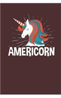 Americorn: Lined Journal Lined Notebook 6x9 110 Pages Ruled