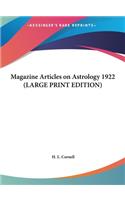 Magazine Articles on Astrology 1922