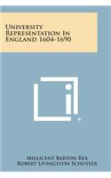 University Representation in England 1604-1690
