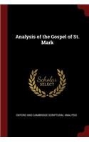 Analysis of the Gospel of St. Mark