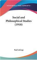 Social and Philosophical Studies (1918)