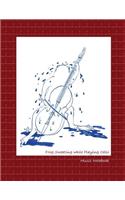 Frog Sweating while Playing Cello Music Notebook