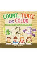 Count, Trace and Color - Workbook for Kindergarten Children's Math Books
