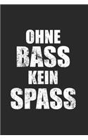 Ohne Bass kein Spaß DJ Party Rave Techno Geschenk: 120 Pages 6 'x 9' -Dot Graph Paper Journal Manuscript - Planner - Scratchbook - Diary