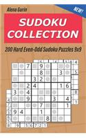 Sudoku Collection: 200 Hard Even-Odd Sudoku Puzzles 9x9(60 Even-Odd Sudoku)
