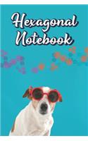 Hexagonal Notebook: Hexagonal Graph Paper Composition Notebook For Organic Chemistry and Biochemistry - Small Hexagons - Dog Themed Journal to Write In Ideas (1/4, 6" x