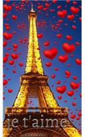 je t'aime Eiffel Tower red hearts creative blank journal: je t'aime Eiffel Tower red hearts creative blank journal