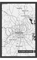 Daily Planner: Book with Nashville Tennessee Map Cover Design ( USA )