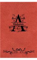 Split Letter Personalized Name Journal - Autumn