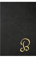 B: Executive Monogram Initial Journal (Vintage Leather Look Personalized Letter Notebooks)