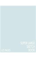 Icy Gray Super Large Sketchbook: Big Softcover Sketchbook, 625 Pages, Giant Sketchbook, Large Sketchbook for Drawing
