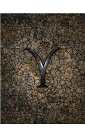 Monogram "Y" Sketchbook: Blank Art Pad Notebook Journal(25 Monogram Earth 150 Sketch)
