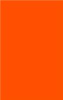 Orange 101 - Lined Notebook: 101 Pages, Medium Ruled, 5 x 8 Journal, Soft Cover
