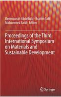 Proceedings of the Third International Symposium on Materials and Sustainable Development