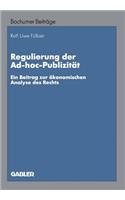 Regulierung Der Ad-Hoc-Publizität
