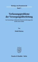 Verfassungsprobleme Der Versorgungsuberleitung