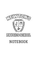 Physics Notebook Newton's School Study Field Notes Journal 8.5x11 Month Planner White (2018 Daily, Weekly, Monthly, Annual Agenda, Organizer, Calendar, Notepad, Ledger, Daybook)