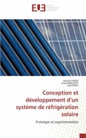 Conception et développement d'un système de réfrigération solaire