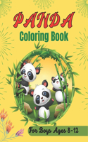 PANDA Coloring Book For Boys Ages 8-12
