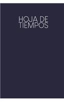 Hoja de tiempos: Hojas de trabajo semanales para completar durante 2 años - Motivo: azul oscuro