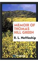 Memoir of Thomas Hill Green