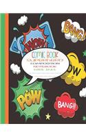 Comic Book Superhero Composition Notebook Wide Rule: Black - Wide Rule - Comic Composition Book - 8.5 Inches x 11 inches