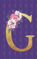 G: Monogram Planner Initial G Floral Letter - 2020 Weekly Planner (Purple)