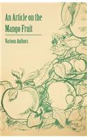 Article on the Mango Fruit