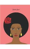 Sketch Book: African American Woman Themed Personalized Artist Sketchbook For Drawing and Creative Doodling