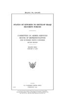Status of efforts to develop Iraqi security forces /