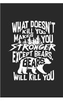 What Doesn't Kill You Makes You Stronger Except Bears, bears will kill you