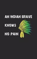 An Indian Brave Knows No Pain: Notebook, Journal - Gift Idea for men & fans of native americans - blank paper - 6x9 - 120 pages