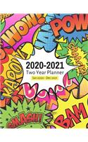 2020-2021 Two Year Planner: Unique Planner For Comic Enthusiasts! - Monthly Schedule Organizer With Notes Pages