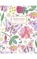 2020-2021 Monthly Planner: Large Two Year Planner (Summer Meadow)