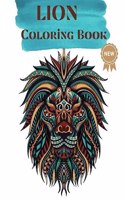 Lion Coloring book: Nice Art Design in Lions Theme for Color Therapy and Relaxation Increasing positive emotions 8.5x11